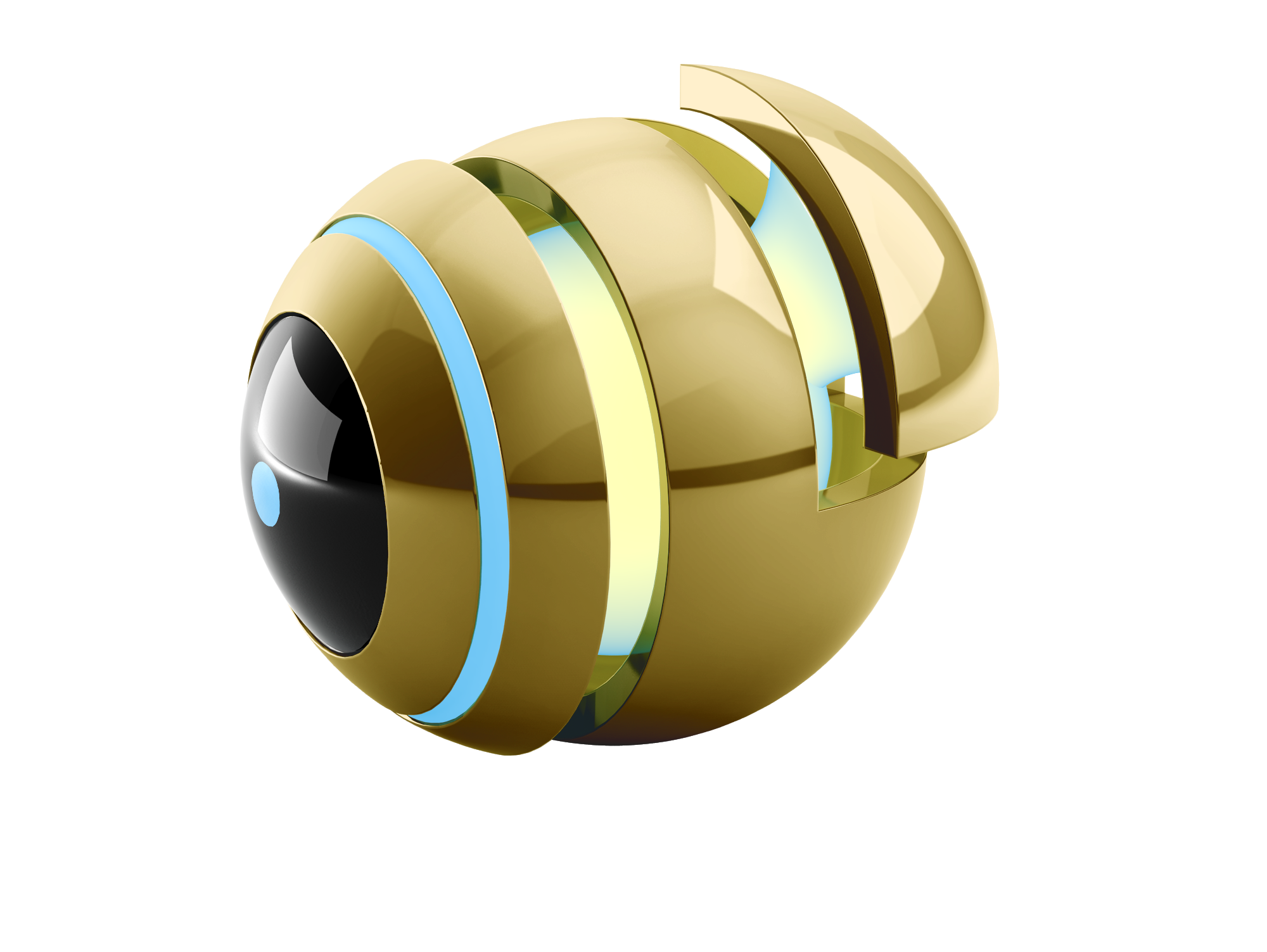 Orb dourado 3D do pack